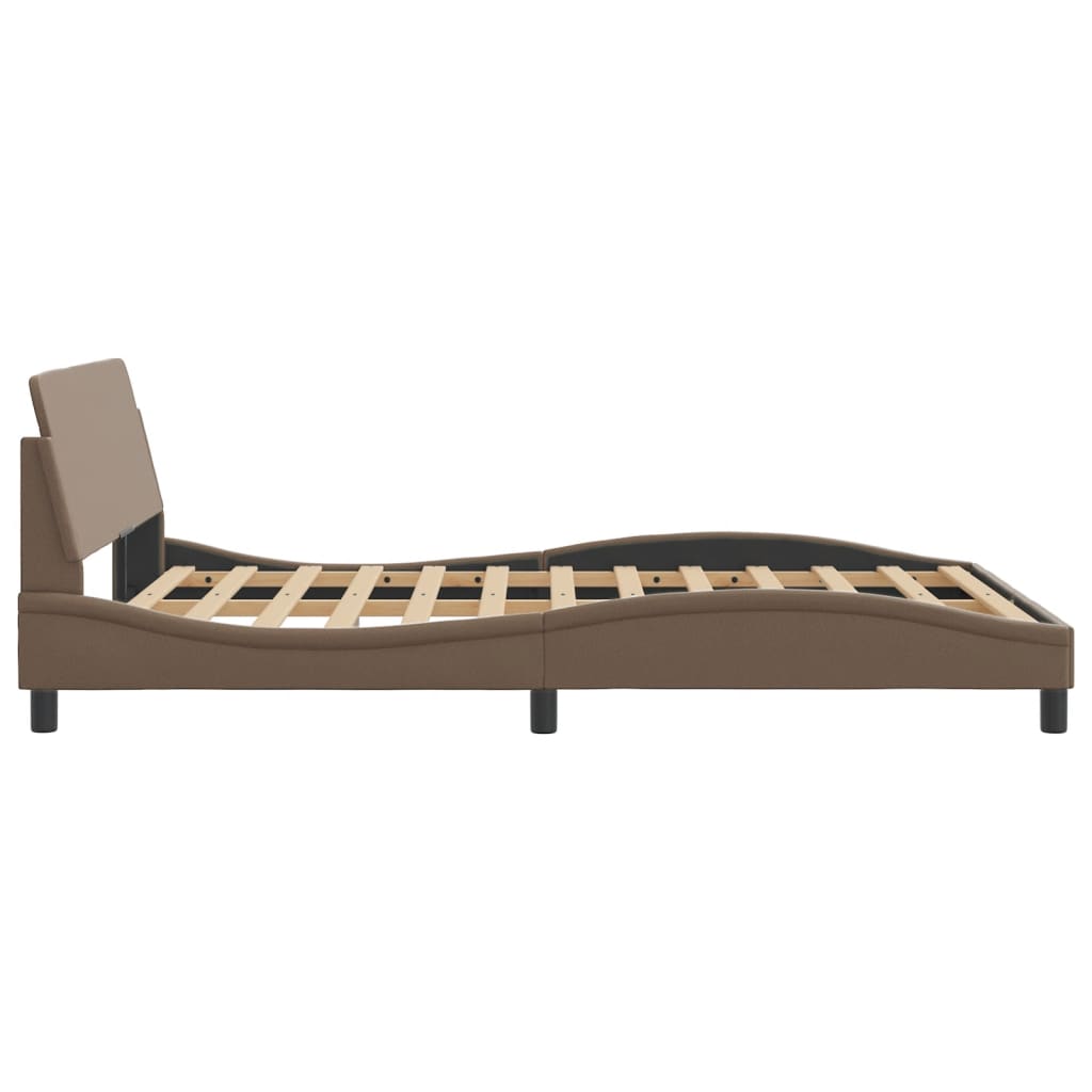 Bedframe "Dover" kunstleer cappuccinokleurig 120x200 cm is nu te koop bij PeponiXL, paradijselijk wonen!