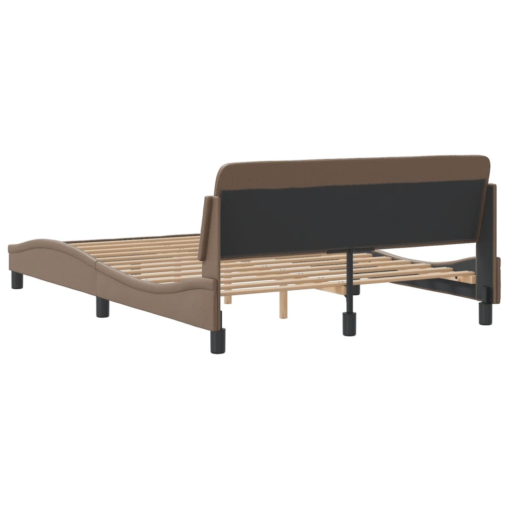 Bedframe "Dover" kunstleer cappuccinokleurig 120x200 cm is nu te koop bij PeponiXL, paradijselijk wonen!