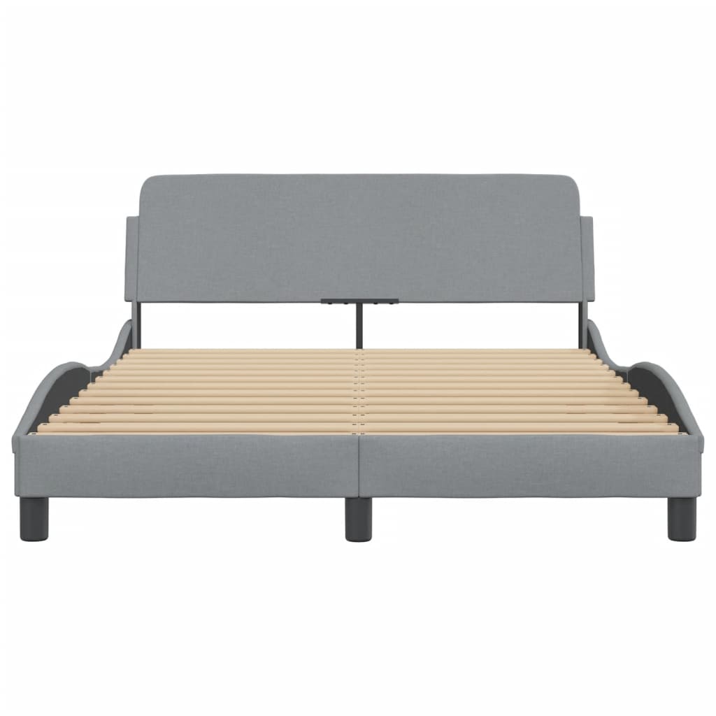 Bedframe "Dover" stof lichtgrijs 140x190 cm is nu te koop bij PeponiXL, paradijselijk wonen!