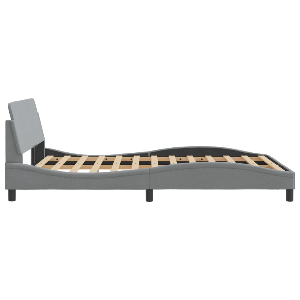 Bedframe "Dover" stof lichtgrijs 140x190 cm is nu te koop bij PeponiXL, paradijselijk wonen!