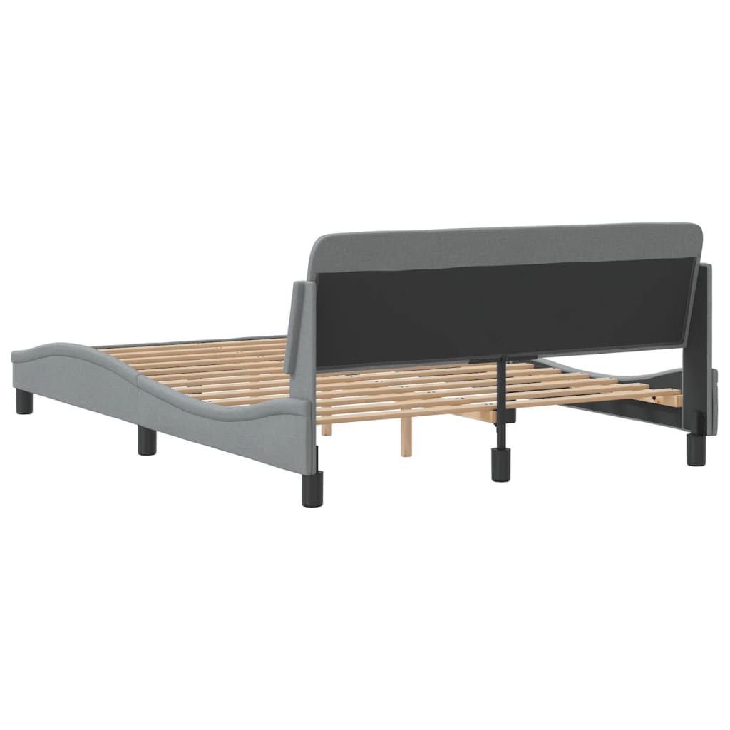 Bedframe "Dover" stof lichtgrijs 140x190 cm is nu te koop bij PeponiXL, paradijselijk wonen!
