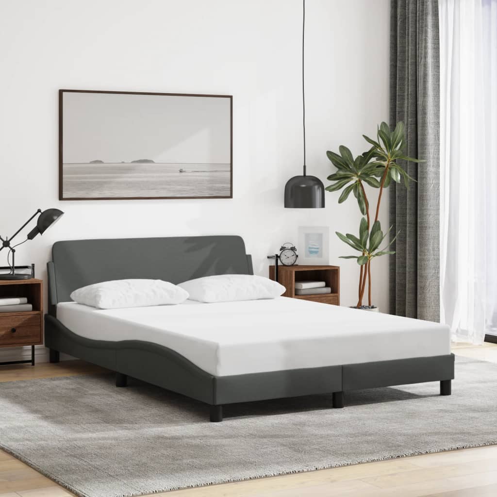 Bedframe "Dover" stof donkergrijs 140x190 cm is nu te koop bij PeponiXL, paradijselijk wonen!