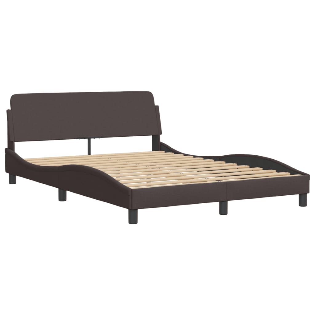 Bedframe "Dover" stof donkerbruin 140x190 cm is nu te koop bij PeponiXL, paradijselijk wonen!