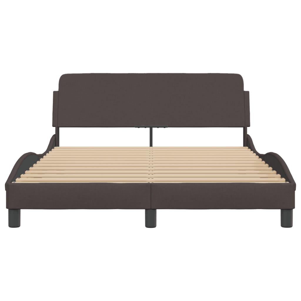 Bedframe "Dover" stof donkerbruin 140x190 cm is nu te koop bij PeponiXL, paradijselijk wonen!