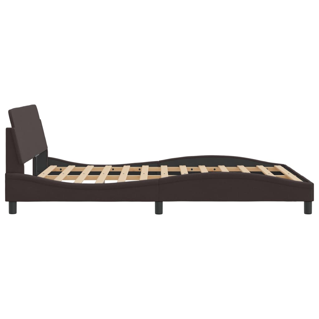Bedframe "Dover" stof donkerbruin 140x190 cm is nu te koop bij PeponiXL, paradijselijk wonen!
