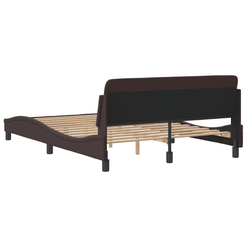 Bedframe "Dover" stof donkerbruin 140x190 cm is nu te koop bij PeponiXL, paradijselijk wonen!