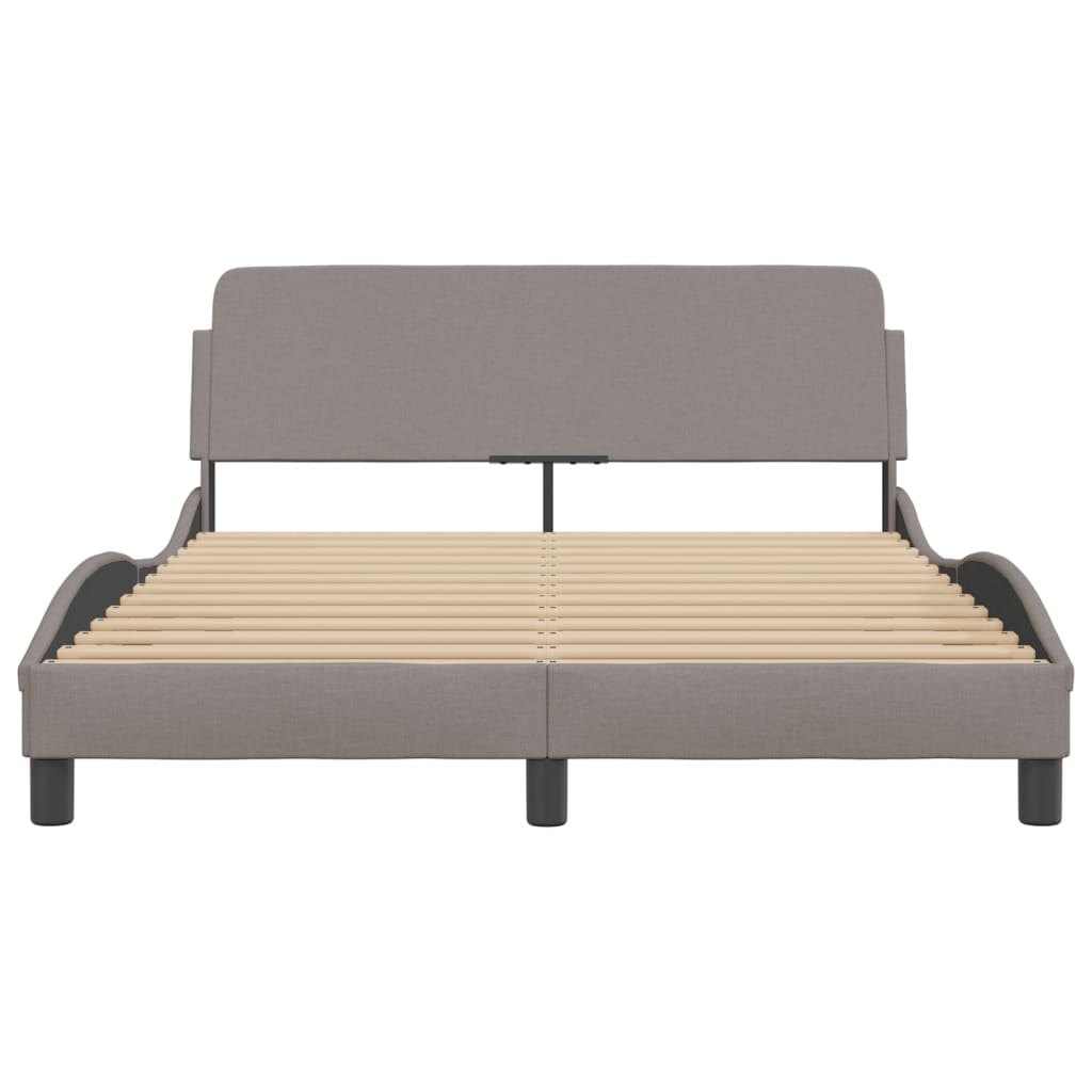 Bedframe "Dover" stof taupe 140x190 cm is nu te koop bij PeponiXL, paradijselijk wonen!