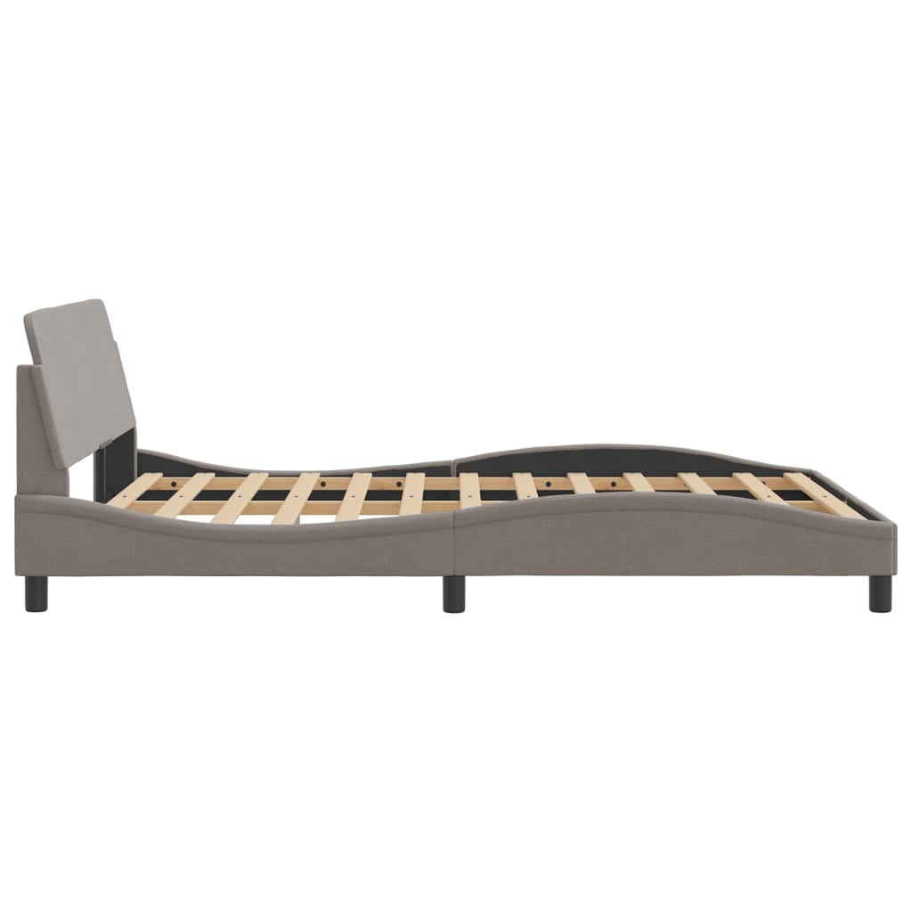 Bedframe "Dover" stof taupe 140x190 cm is nu te koop bij PeponiXL, paradijselijk wonen!
