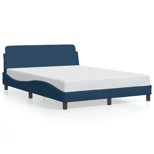 Bedframe met hoofdeinde "Dover" 140x190 cm stof blauw is nu te koop bij PeponiXL, paradijselijk wonen!