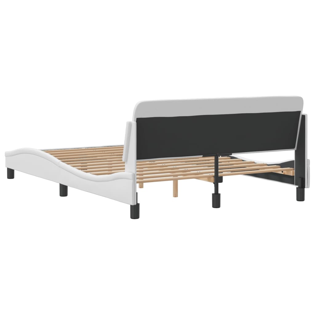 Bedframe "Dover" kunstleer zwart 140x190 cm is nu te koop bij PeponiXL, paradijselijk wonen!