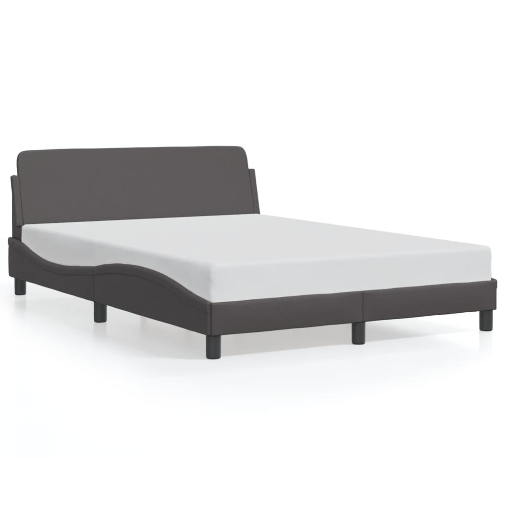 Bedframe "Dover" kunstleer grijs 140x190 cm is nu te koop bij PeponiXL, paradijselijk wonen!