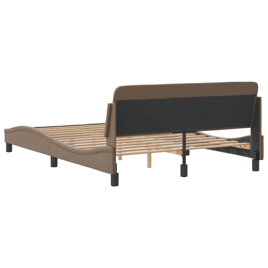 Bedframe "Dover" kunstleer cappucinnokleurig 140x190 cm is nu te koop bij PeponiXL, paradijselijk wonen!