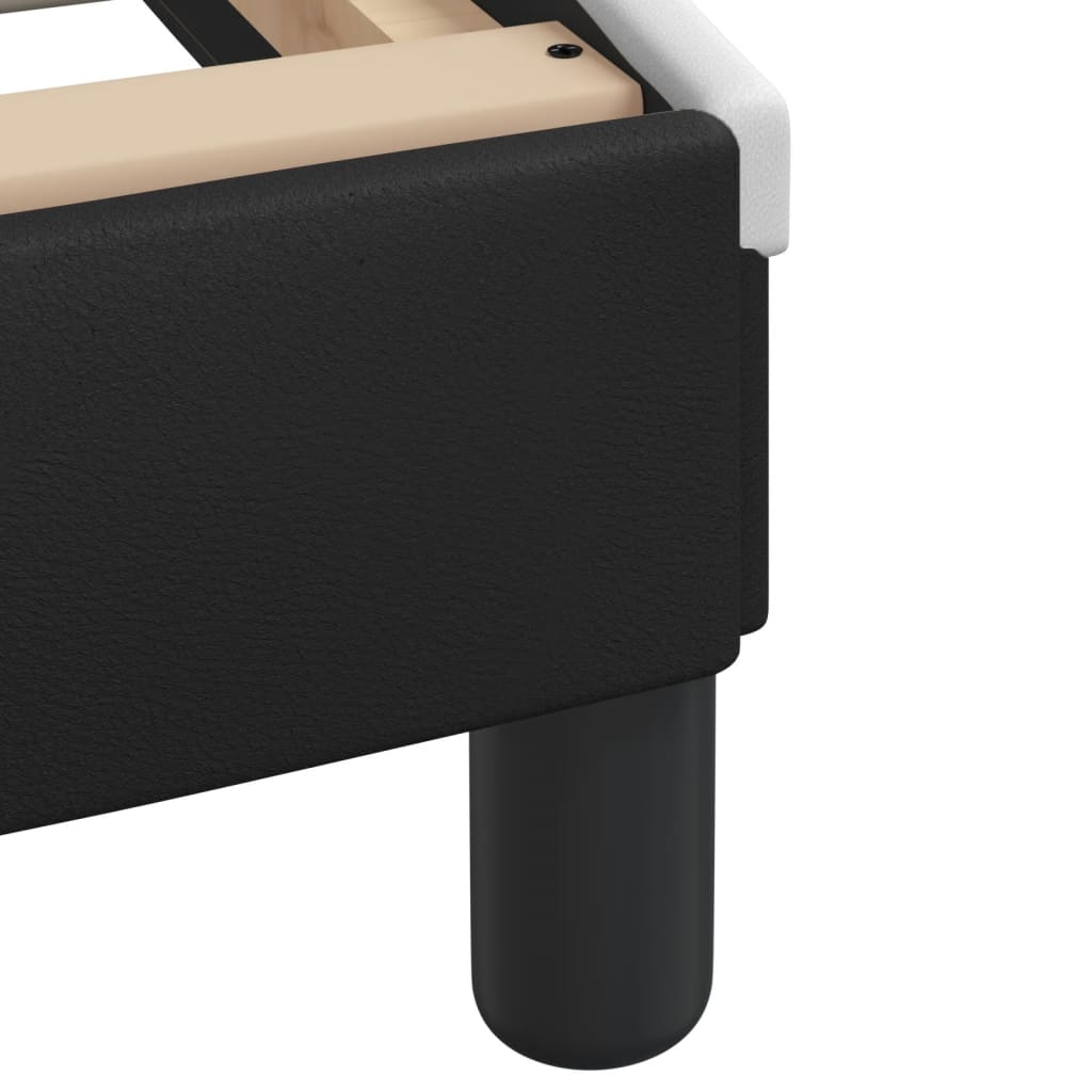 Bedframe "Dover" kunstleer zwart en wit 140x190 cm is nu te koop bij PeponiXL, paradijselijk wonen!