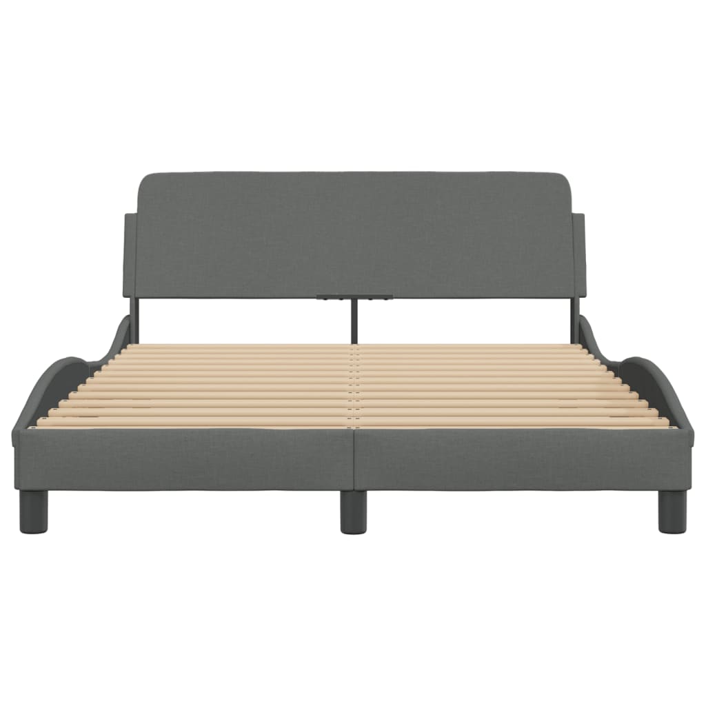 Bedframe "Dover" stof donkergrijs 140x200 cm is nu te koop bij PeponiXL, paradijselijk wonen!