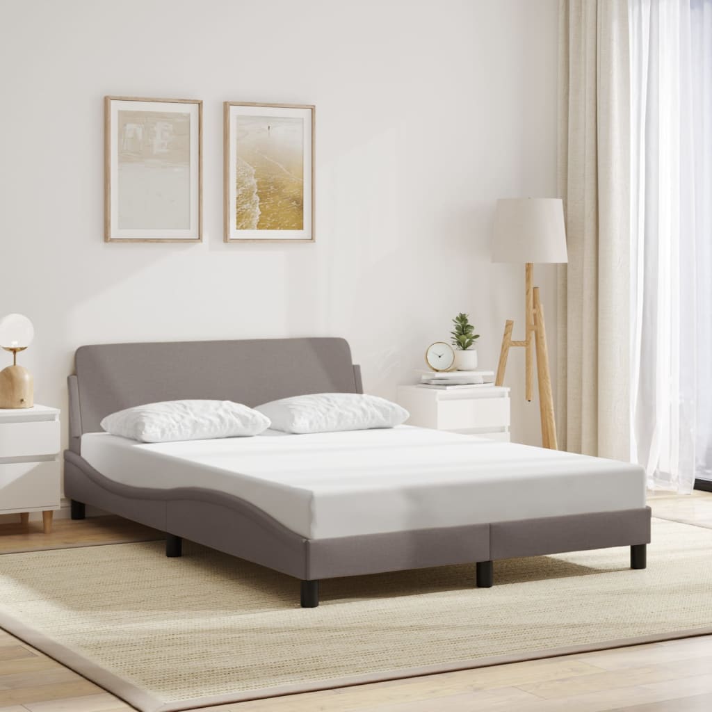 Bedframe "Dover" stof taupe 140x200 cm is nu te koop bij PeponiXL, paradijselijk wonen!