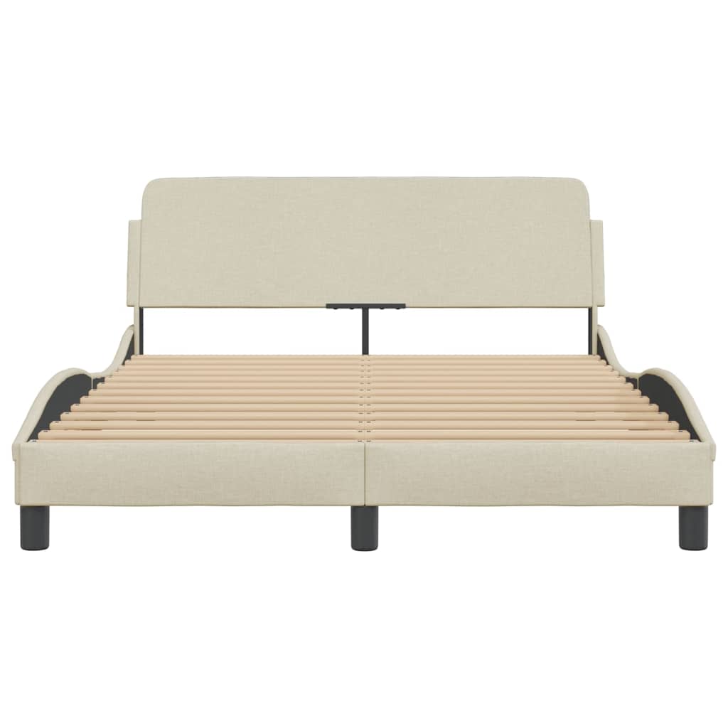 Bedframe "Dover" stof crèmekleurig 140x200 cm is nu te koop bij PeponiXL, paradijselijk wonen!