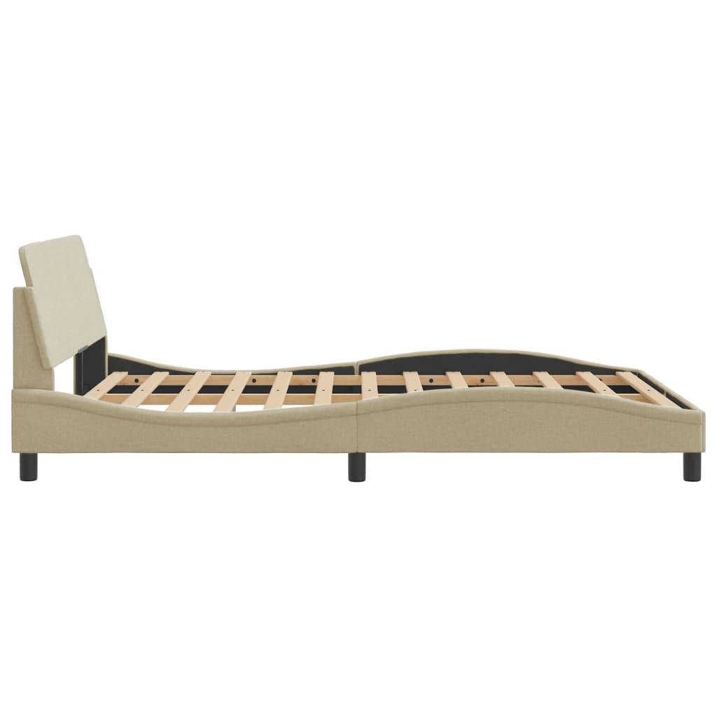 Bedframe "Dover" stof crèmekleurig 140x200 cm is nu te koop bij PeponiXL, paradijselijk wonen!