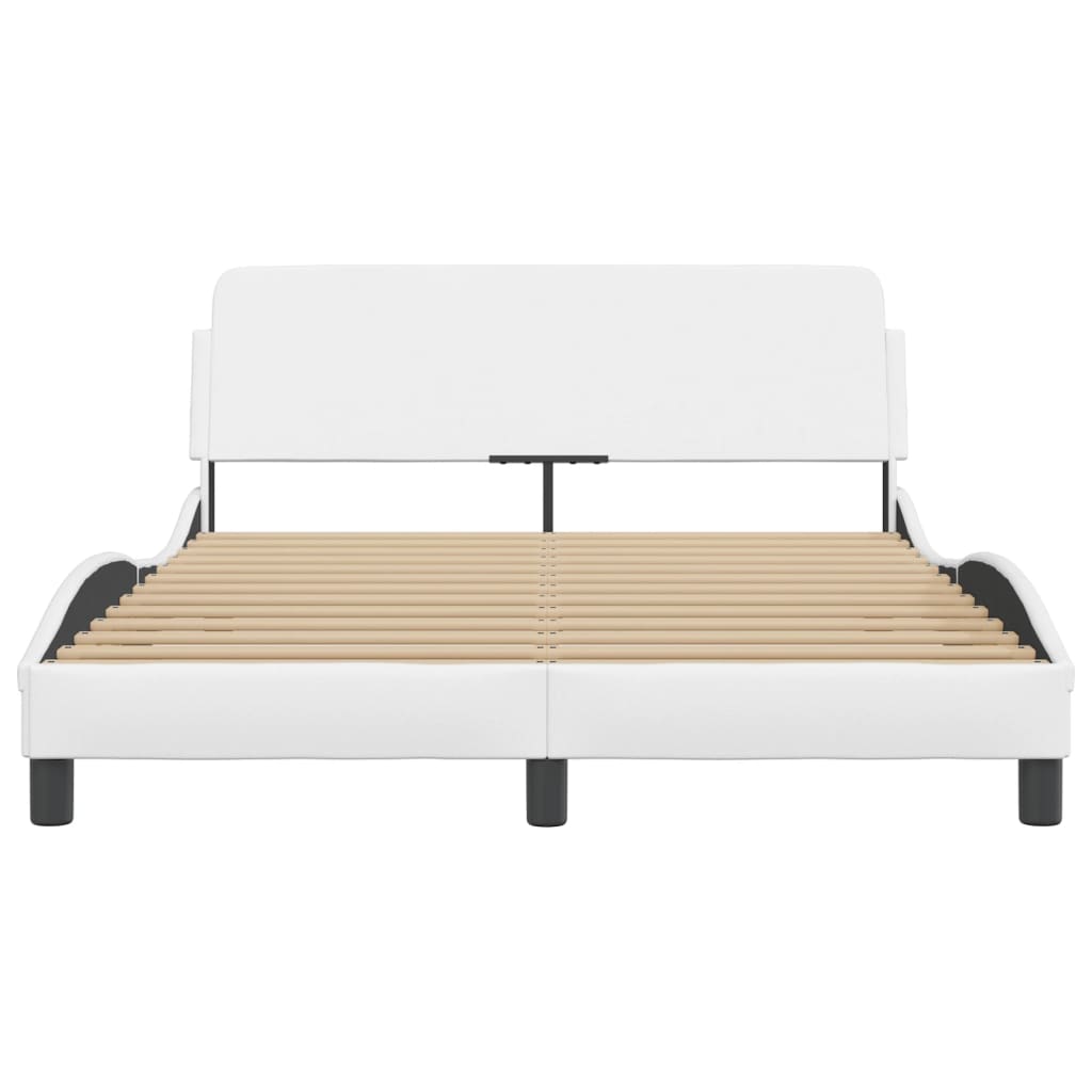 Bedframe "Dover" kunstleer wit 140x200 cm is nu te koop bij PeponiXL, paradijselijk wonen!