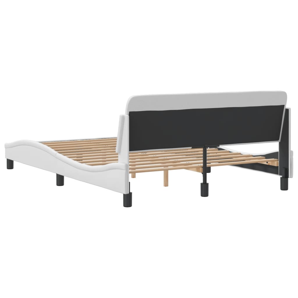Bedframe "Dover" kunstleer wit 140x200 cm is nu te koop bij PeponiXL, paradijselijk wonen!