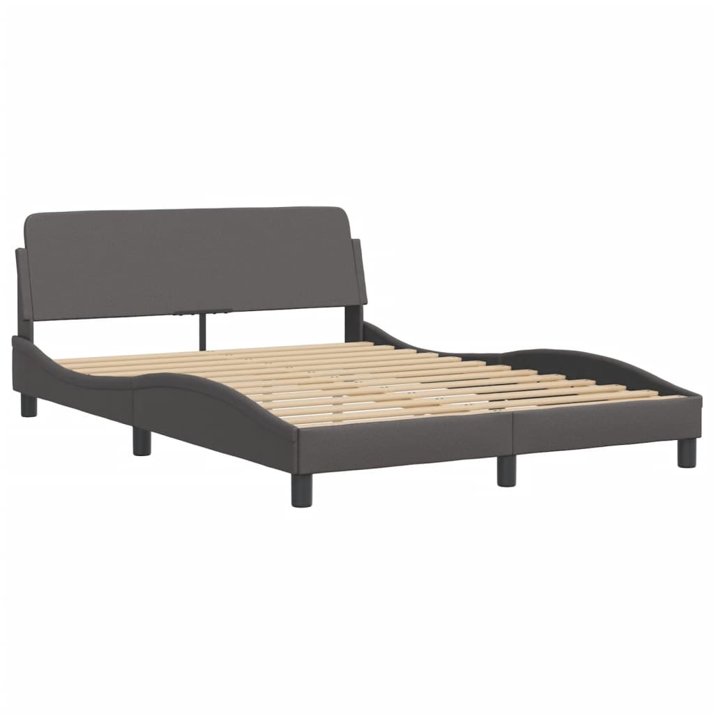Bedframe "Dover" kunstleer grijs 140x200 cm is nu te koop bij PeponiXL, paradijselijk wonen!