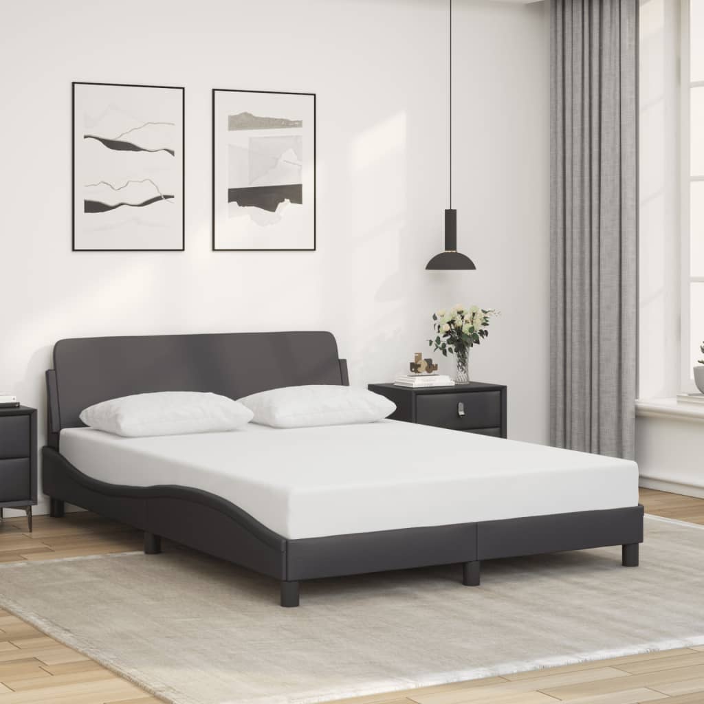 Bedframe "Dover" kunstleer grijs 140x200 cm is nu te koop bij PeponiXL, paradijselijk wonen!