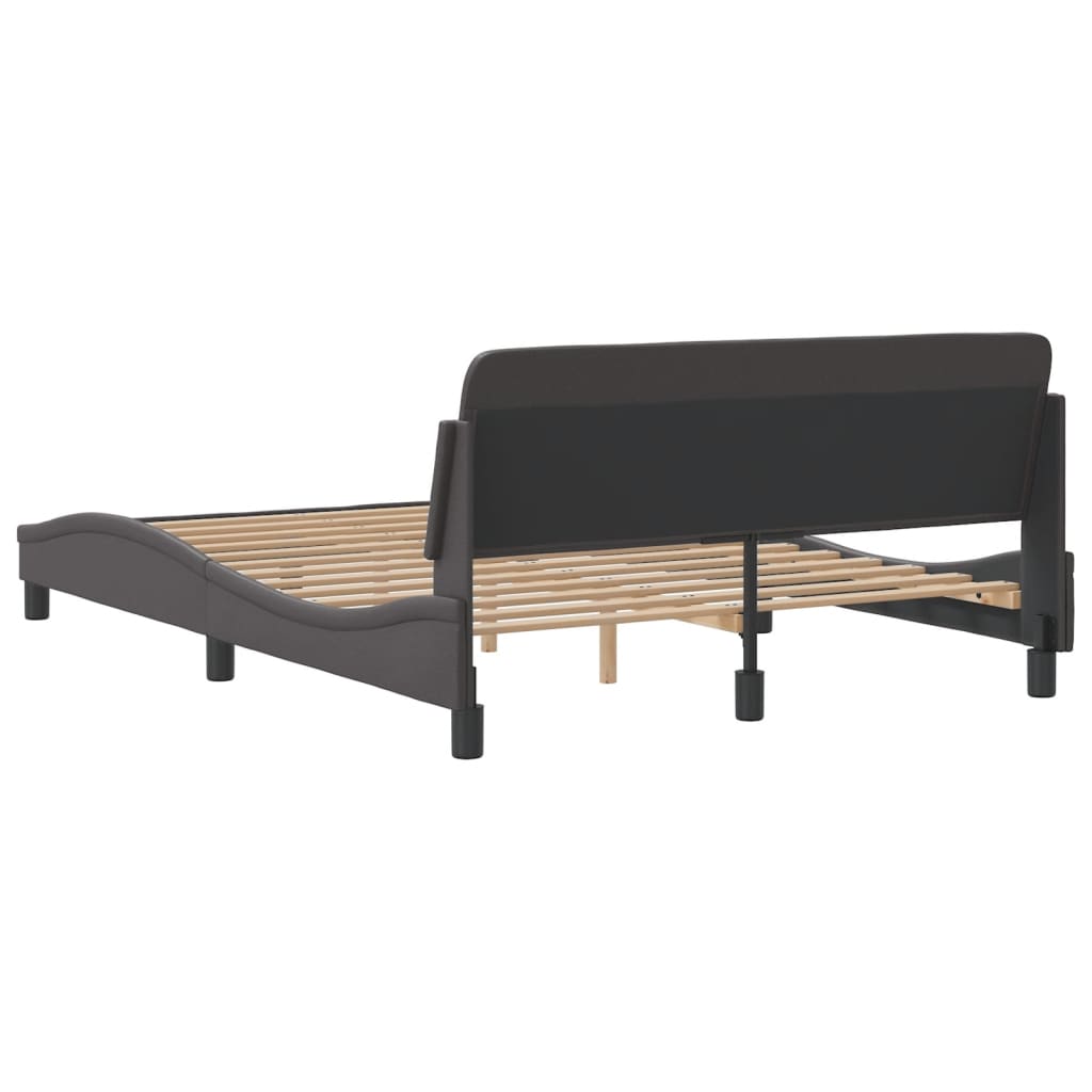 Bedframe "Dover" kunstleer grijs 140x200 cm is nu te koop bij PeponiXL, paradijselijk wonen!