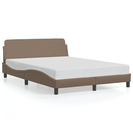 Bedframe "Dover" kunstleer cappuccinokleurig 140x200 cm is nu te koop bij PeponiXL, paradijselijk wonen!