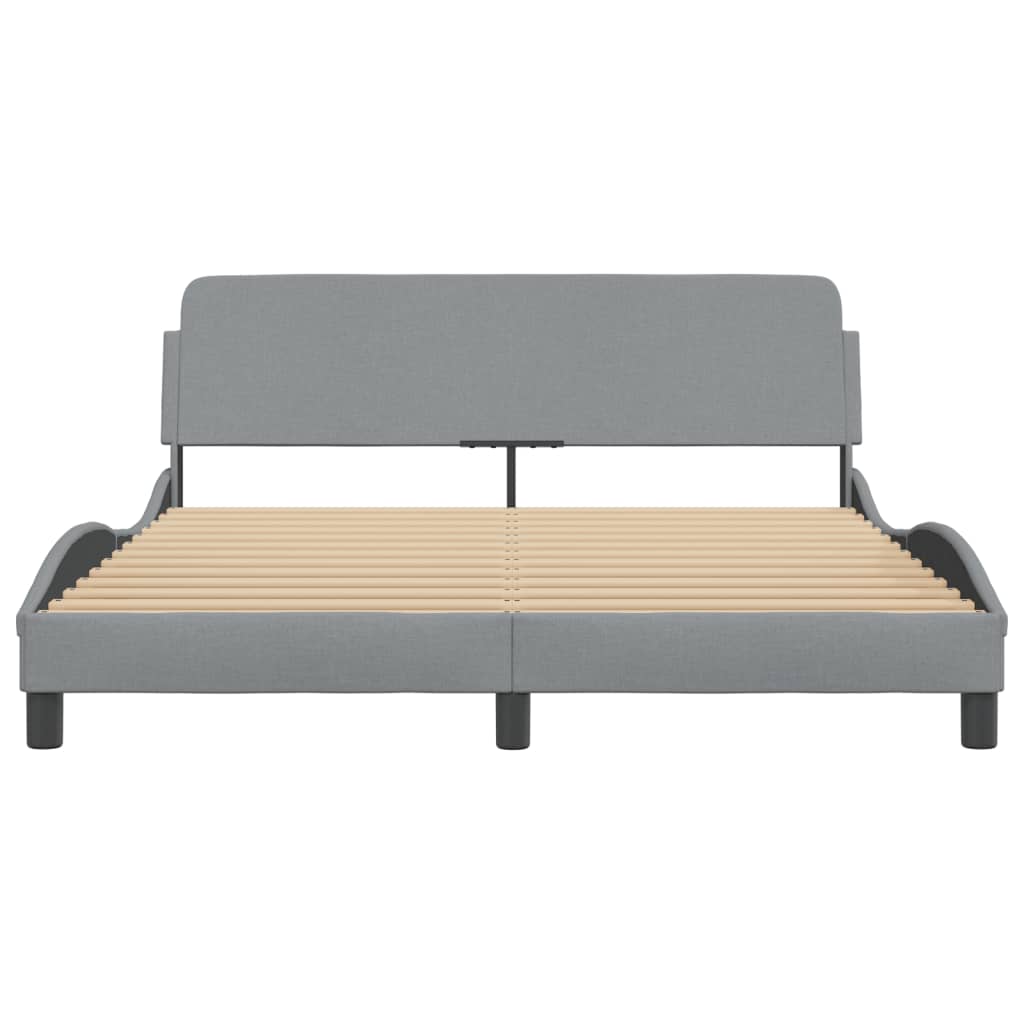 Bedframe "Dover" stof lichtgrijs 160x200 cm is nu te koop bij PeponiXL, paradijselijk wonen!