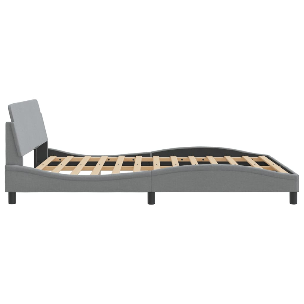 Bedframe "Dover" stof lichtgrijs 160x200 cm is nu te koop bij PeponiXL, paradijselijk wonen!