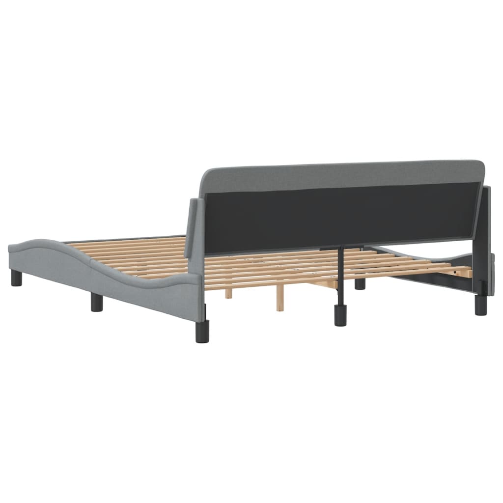 Bedframe "Dover" stof lichtgrijs 160x200 cm is nu te koop bij PeponiXL, paradijselijk wonen!