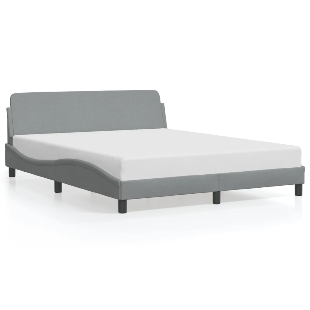 Bedframe "Dover" stof lichtgrijs 160x200 cm is nu te koop bij PeponiXL, paradijselijk wonen!