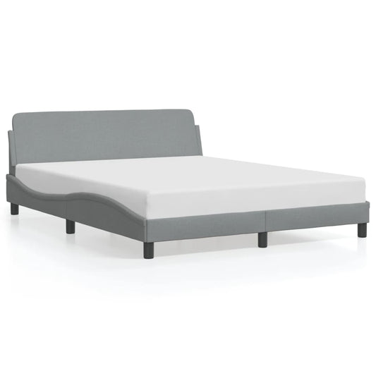 Bedframe "Dover" stof lichtgrijs 160x200 cm is nu te koop bij PeponiXL, paradijselijk wonen!