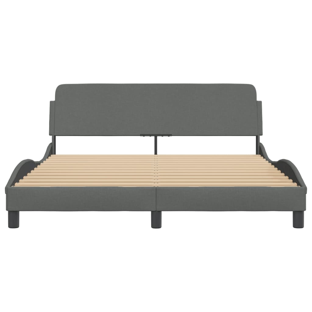 Bedframe "Dover" stof donkergrijs 160x200 cm is nu te koop bij PeponiXL, paradijselijk wonen!
