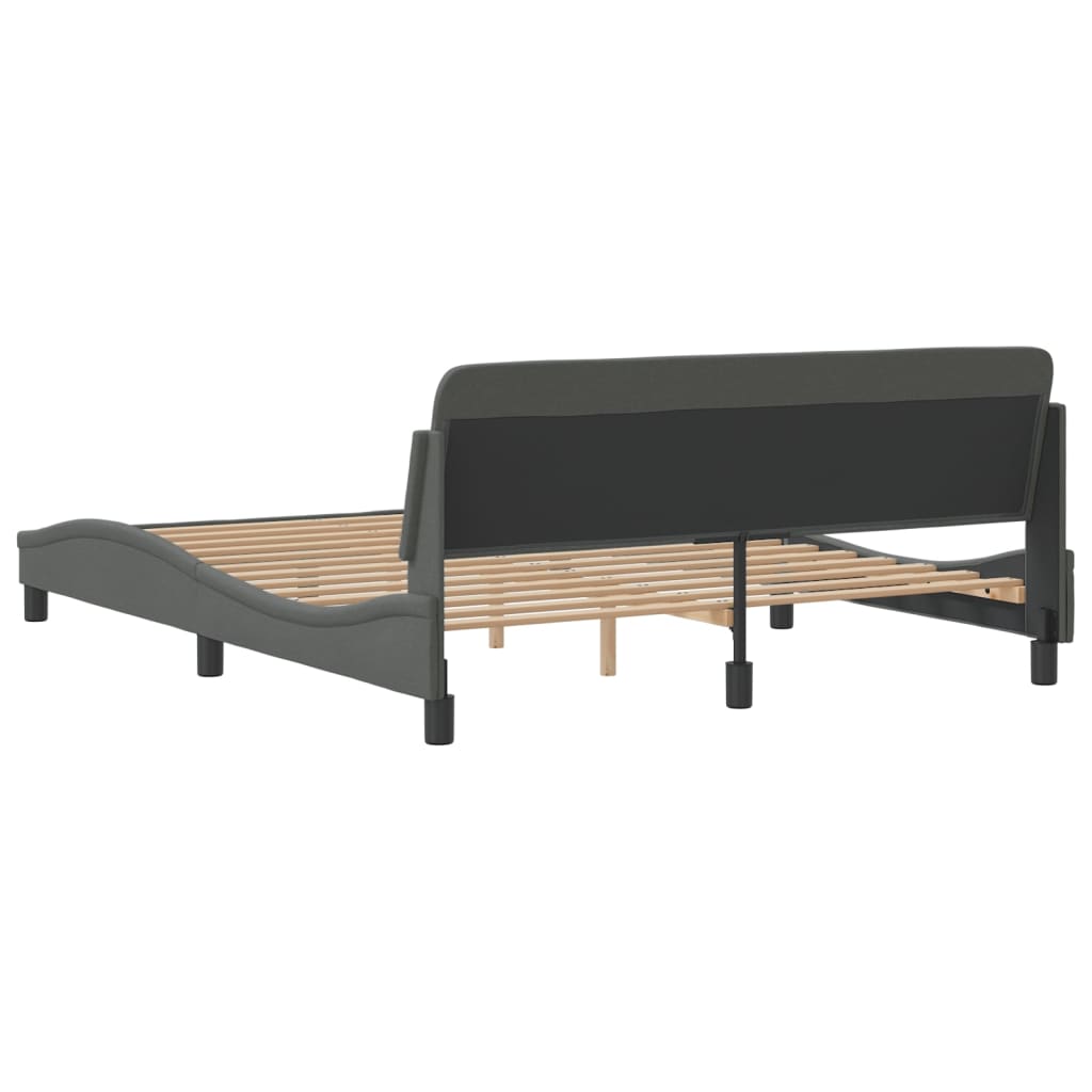Bedframe "Dover" stof donkergrijs 160x200 cm is nu te koop bij PeponiXL, paradijselijk wonen!
