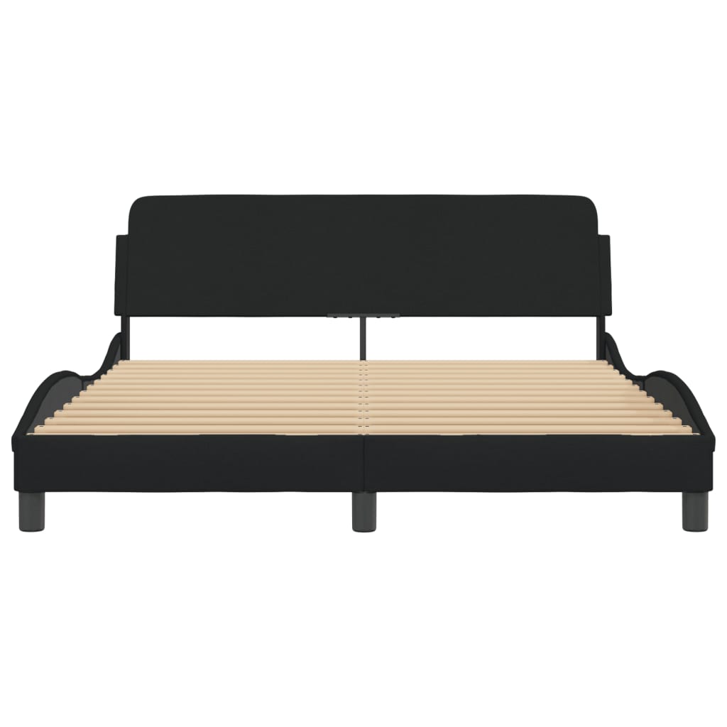 Bedframe "Dover" stof zwart 160x200 cm is nu te koop bij PeponiXL, paradijselijk wonen!