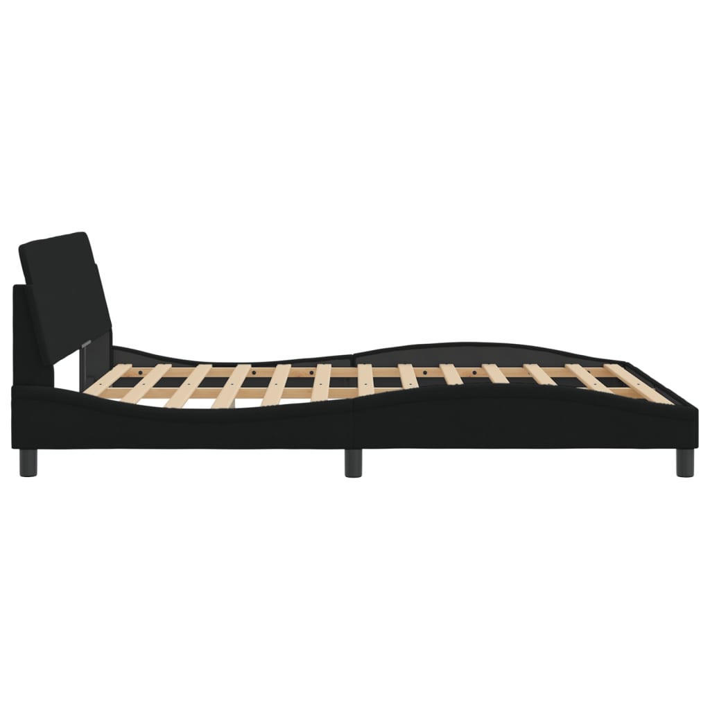 Bedframe "Dover" stof zwart 160x200 cm is nu te koop bij PeponiXL, paradijselijk wonen!