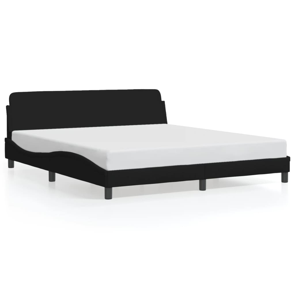 Bedframe "Dover" stof zwart 160x200 cm is nu te koop bij PeponiXL, paradijselijk wonen!
