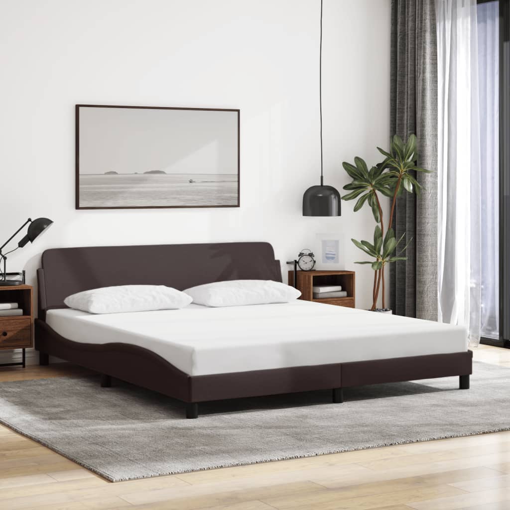 Bedframe "Dover" stof donkerbruin 160x200 cm is nu te koop bij PeponiXL, paradijselijk wonen!