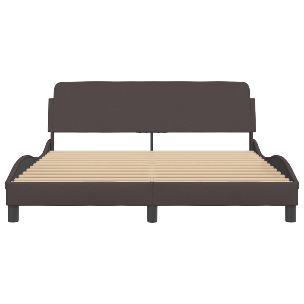Bedframe "Dover" stof donkerbruin 160x200 cm is nu te koop bij PeponiXL, paradijselijk wonen!