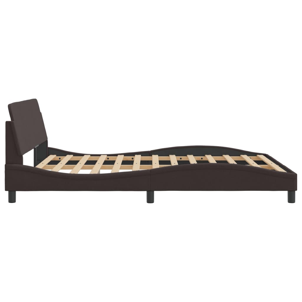 Bedframe "Dover" stof donkerbruin 160x200 cm is nu te koop bij PeponiXL, paradijselijk wonen!