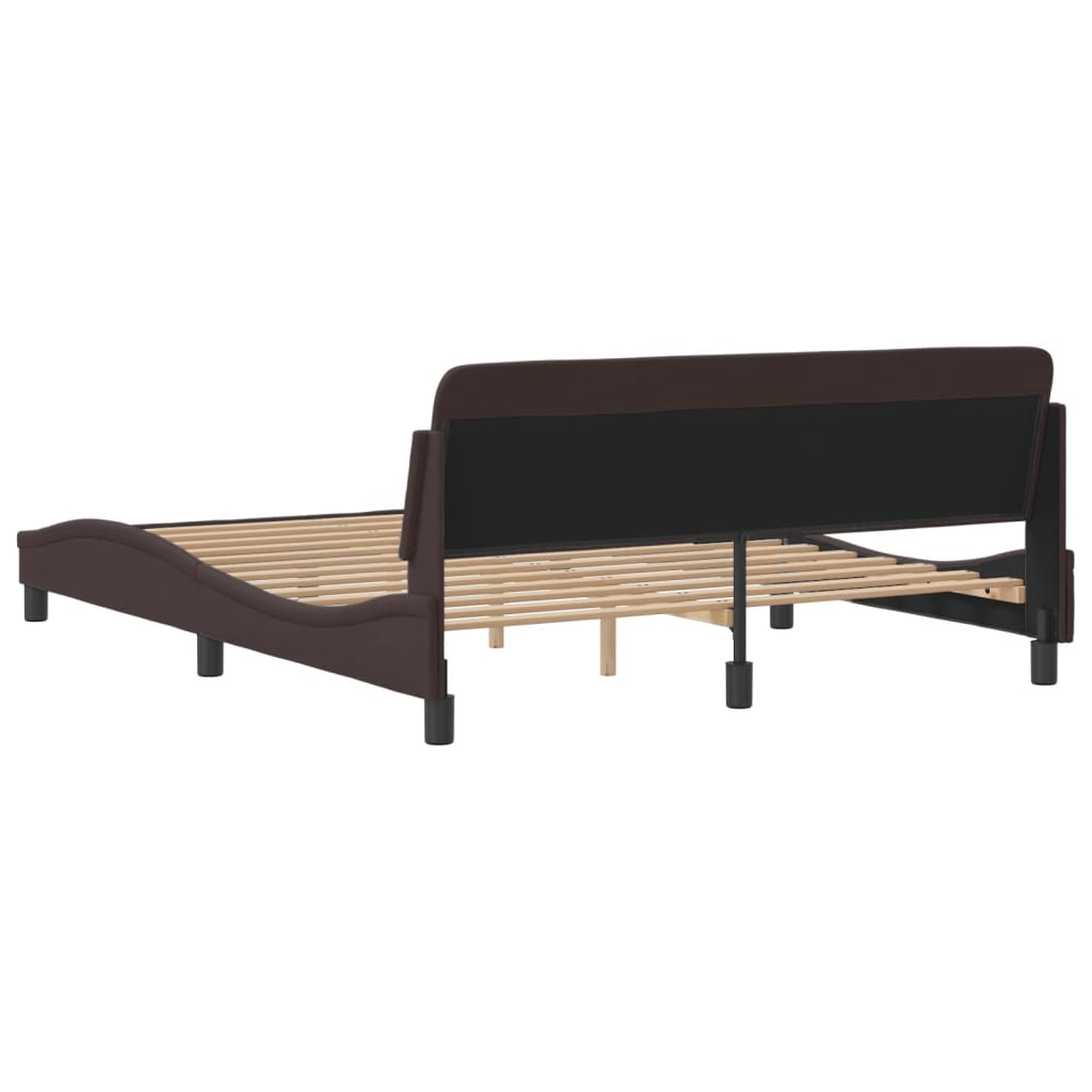 Bedframe "Dover" stof donkerbruin 160x200 cm is nu te koop bij PeponiXL, paradijselijk wonen!