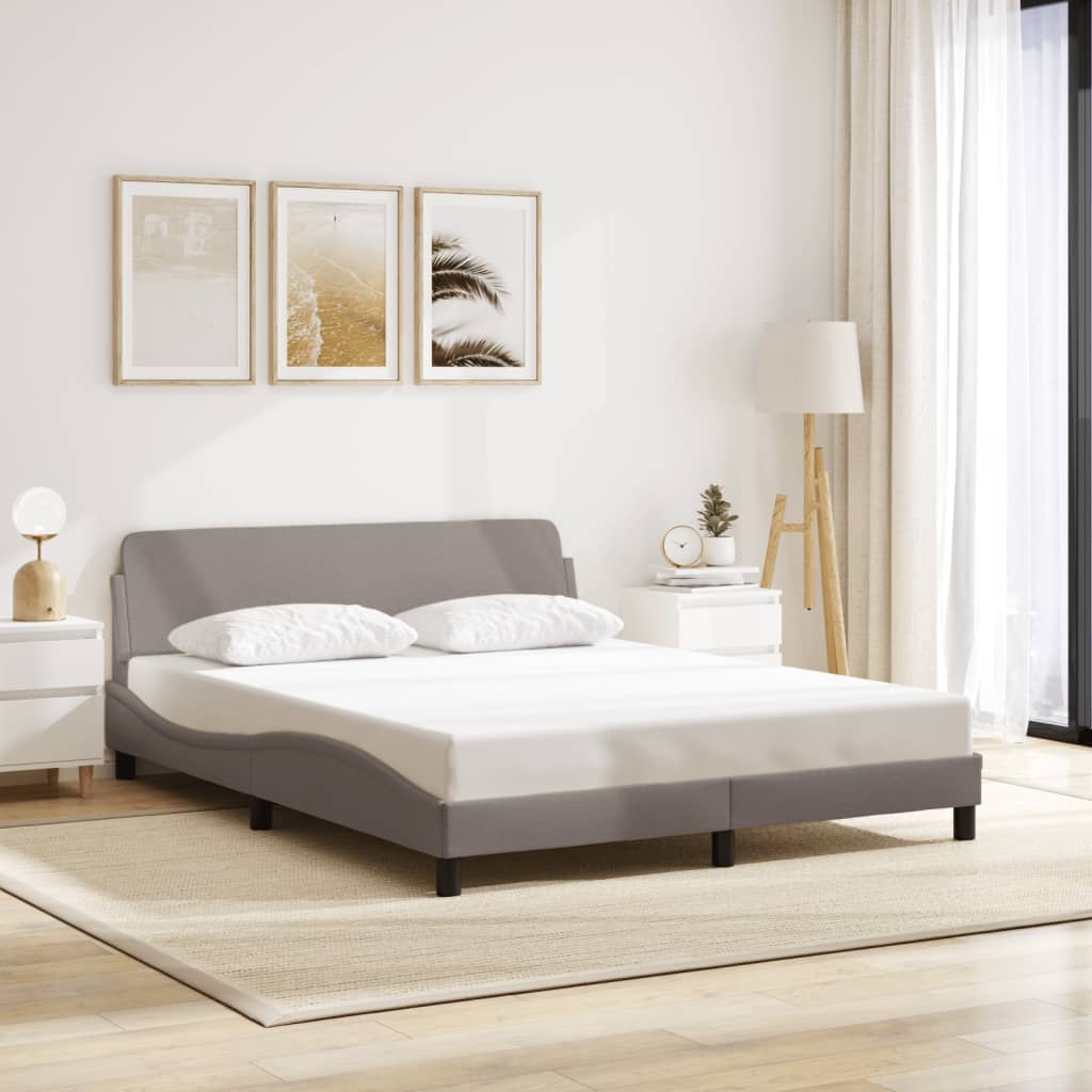 Bedframe "Dover" stof taupe 160x200 cm is nu te koop bij PeponiXL, paradijselijk wonen!