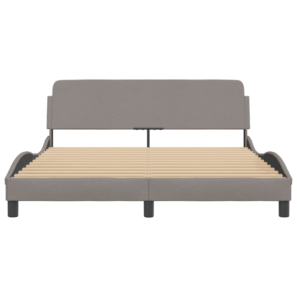 Bedframe "Dover" stof taupe 160x200 cm is nu te koop bij PeponiXL, paradijselijk wonen!