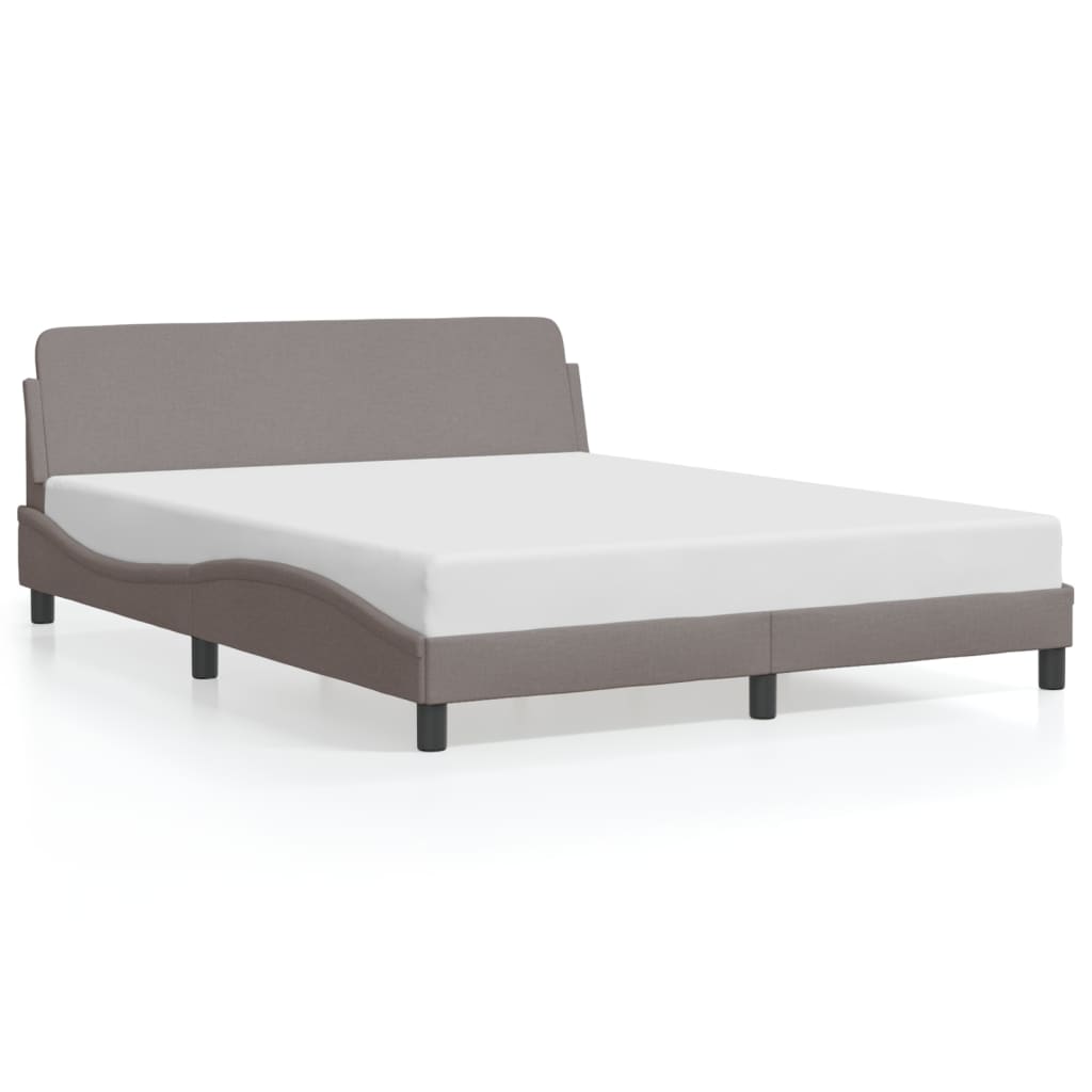Bedframe "Dover" stof taupe 160x200 cm is nu te koop bij PeponiXL, paradijselijk wonen!