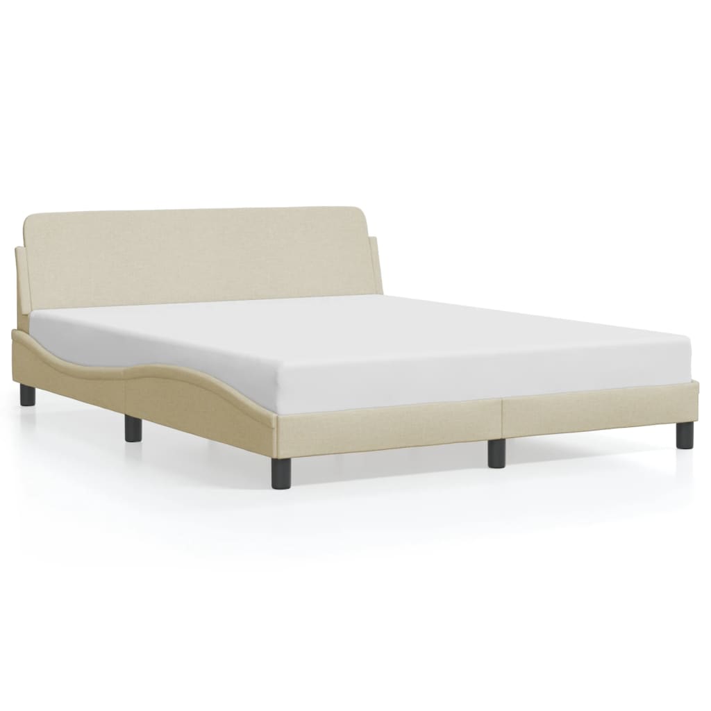 Bedframe "Dover" stof crèmekleurig 160x200 cm is nu te koop bij PeponiXL, paradijselijk wonen!