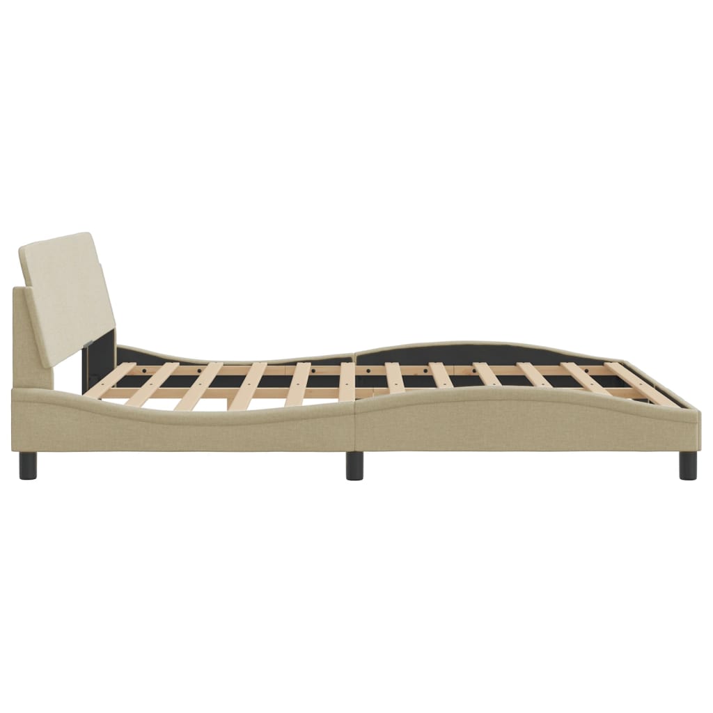 Bedframe "Dover" stof crèmekleurig 160x200 cm is nu te koop bij PeponiXL, paradijselijk wonen!