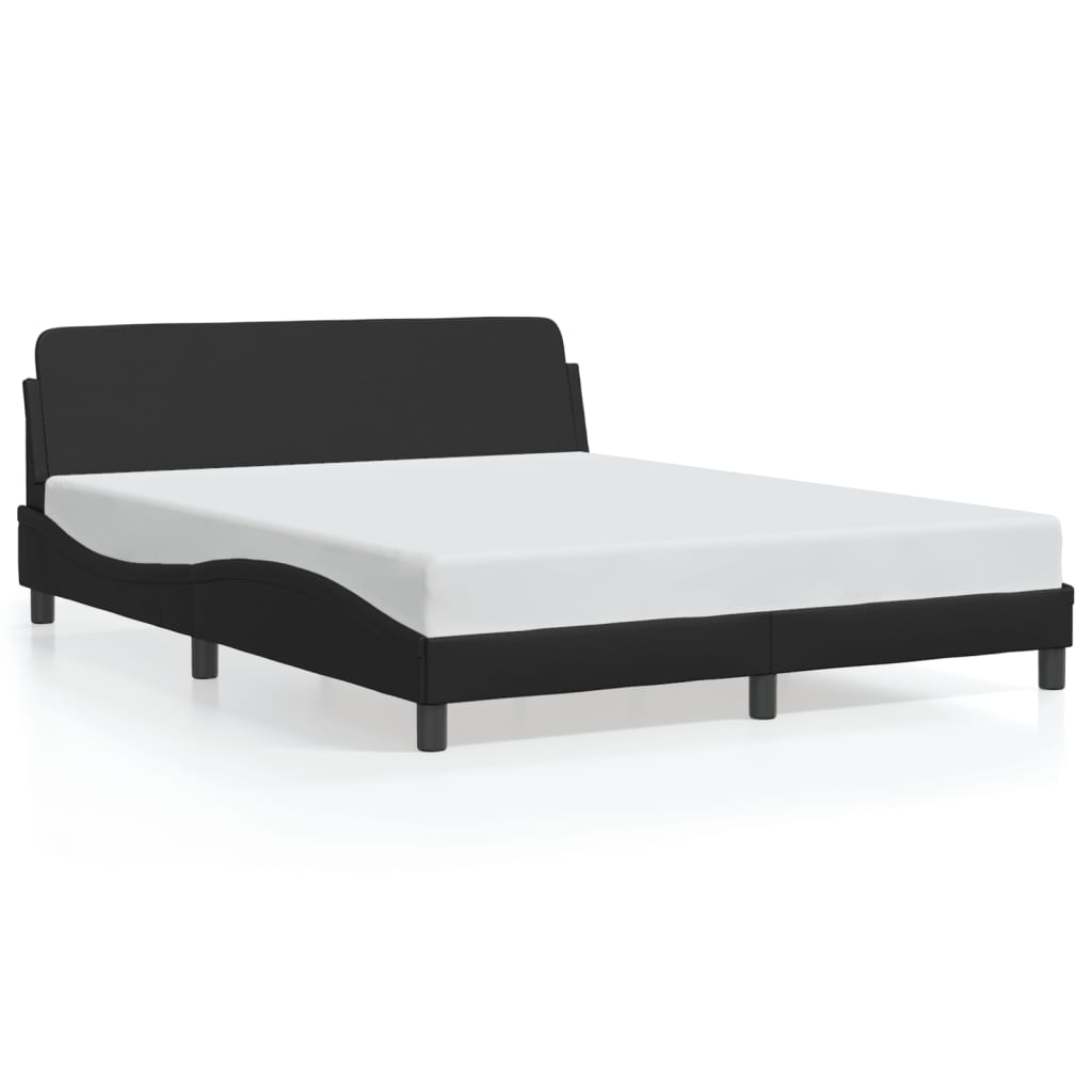 Bedframe "Dover" kunstleer zwart 160x200 cm is nu te koop bij PeponiXL, paradijselijk wonen!