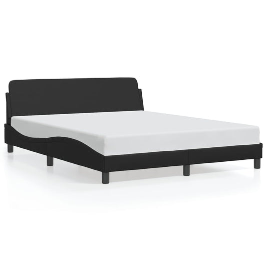 Bedframe "Dover" kunstleer zwart 160x200 cm is nu te koop bij PeponiXL, paradijselijk wonen!
