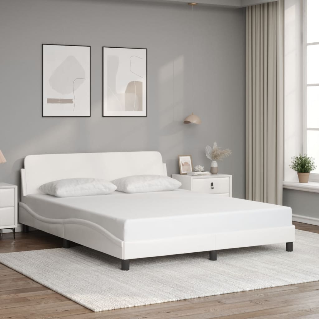 Bedframe "Dover" kunstleer wit 160x200 cm is nu te koop bij PeponiXL, paradijselijk wonen!