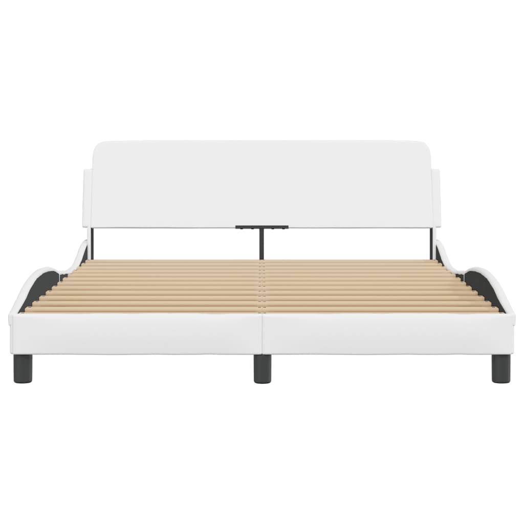 Bedframe "Dover" kunstleer wit 160x200 cm is nu te koop bij PeponiXL, paradijselijk wonen!